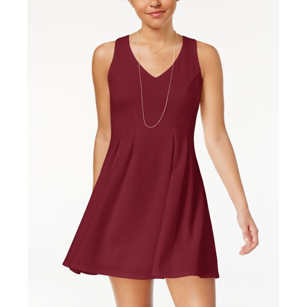 Teeze Me Juniors Pleated Fit Flare Dress